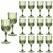 1/3/6/12/24 pièces Verres à vin en plastique réutilisables vintage gaufrés, coupes à champagne robustes, verres à jus convenant pour les fêtes et les mariages