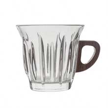 Juego de tazas de café de vidrio creativas, tazas de extracción de café americana de alta gama y exquisitas para uso doméstico