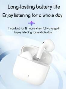 2025 时尚无线耳机，蓝牙 5.3 入耳式耳机，重低音，超长播放时间，防水耳机，带麦克风的 IrPod，适用于笔记本电脑、平板、手机、运动健身。圣诞节/礼物/元旦