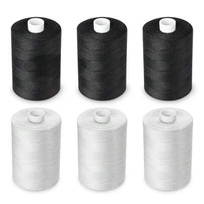 2/4/8/12pcs 500M Sewing Thread Polyester Thread Black White Strong And Durable Sewing Threads Sewing Spools Polyester For Hand Machine