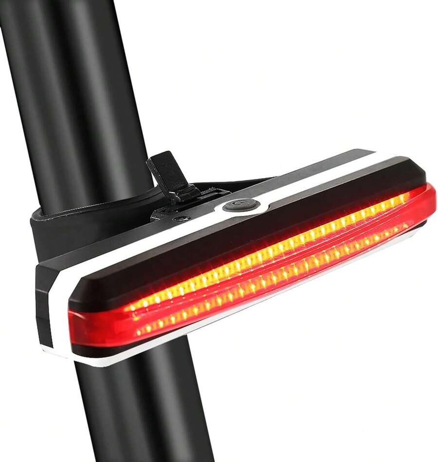 LED Bike Light Super Bright Rear Lights USB Rechargeable For Cycling Scooters Skateboards Waterproof - 紅色 - 查看 1