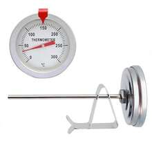 Termómetro de sonda de acero inoxidable para cocinar, aceite y carne, 0-300°C, también se puede utilizar como termómetro para alimentos para bebés, carne, sopa, yogur, mermelada, etc. - Plateado - Ver 3