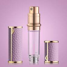 Travel Refillable Perfume Bottle, Leak-Proof 5ml Atomizer, Portable Luxurious Pocket Perfume Dispenser Pump Transfer Tool For Women Men Travel Accessories. - 紫色 - 查看 2