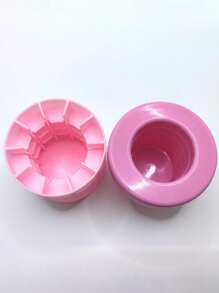 1pc Pink Silicone Portable Ice Mold, Cylinder 3D Ice Cube Maker, Easy-To-Release Silicone Ice Tray, With Multiple Compartments And Simple Bucket-Shaped Design With Lid, Reusable Ice Maker,Suitable For Home, Bar, Club And Outdoor Summer Drinks, Ideal For Cocktails And Fruit , Kitchen Supplies