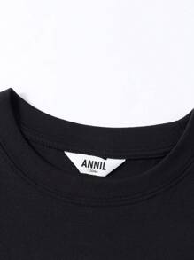 Annil Children's Clothing: Girls, Boys, Middle-Aged And Young Children, Round-Neck Long-Sleeved Knitted Sweater, Printed T-Shirt, Autumn