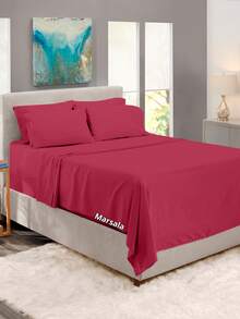 1 Premium Loose Sheet And Cover Percal Flex 400 Thread Count - LC - 紅木色 - 查看 3