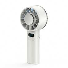 TEC Superconductor Cooling Tragbarer Typ-C USB 5200 mAh Kapazität, Lange Akkulaufzeit, Handlüfter mit Digitalanzeige, Tisch-/Standventilator, Mini-Lüfter mit bürstenlosem Motor, Hochgeschwindigkeits-Kühlgerät mit 100 Gängen und starkem Wind, Geeignet für Reisen und Ausgehen