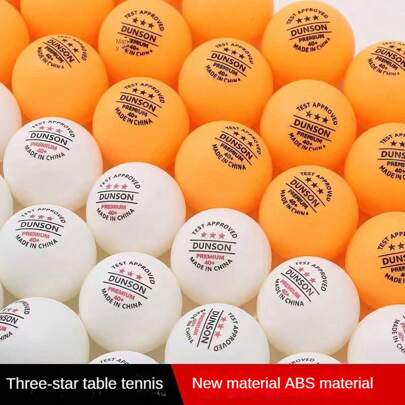 3-Star ABS High Elastic Ping Pong Balls, 40mm+, For Indoor And Outdoor Training & Competition