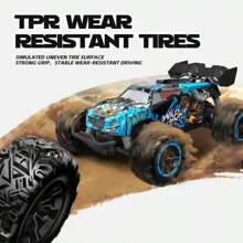 Coche de radiocontrol, Monster Truck de campo todo terreno a escala 1:20, 4WD a 20 KM/H, control remoto 2.4GHz, recargable, adecuado para adultos y principiantes, para niños y niñas