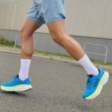 Hoka Men's Bondi 8 Running Shoes - Electric Cobalt / Lettuce - View 7