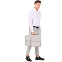 LZ360 Protective Laptop Case 15 Inch Laptop Sleeve Compatible With MacBook Air 15 M4 A3241 M3 A3114 M2 A2941 20252023  XPS 15 Side Open Bag With 2 Raised1 Flapover Pockets Stone Gray1510 - 石灰色 - 查看 6