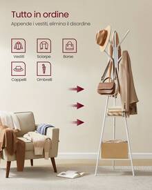 Coat Racks - Beige and Pearl White - View 2