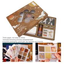 Geschenkset für Handkonten, antike Serie, Songhe, späte Rückgabe, Notizblock mit Schmelzkleber, Hardcover, SuitJinxiangCahier Agenda Paperage Notizblock Taschennotizbuch Journale Blanko-Notizbuch Personalisierte Abreißblätter Größe Notizen Dateien Arbeit Studium Geschäftsgeschenk Zurück zur Schule Ideal für sie Arbeiter Studenten Schulbedarf - A4 - Übersicht 3