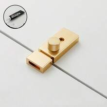 1pc Aluminum Alloy Door Latch, Sliding Door Push/Pull Door Surface Mount Small Latch, Thick Door Clasp Door Bolt Lock Hasp Fixture - Multicolor - View 3