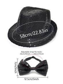 D EXCEED 1/2/3/5/6/9PCS 1970 年代复古迪斯科亮片帽 | 男女通用闪光派对帽，适合夜总会、婚礼庆典和生日 | 闪亮中性舞蹈帽