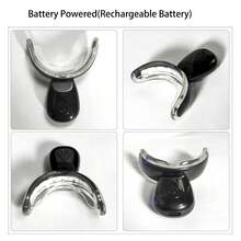 Black Teeth Whitening Kit: 1pc Gel Pen, Suitable For Sensitive Teeth, 16X LED Whitening Gel, Home Dental Care Product, 1pc Mouthpiece, 3pcs 3ml Gel Pens, 200mAh Whitening Device - Black - View 7