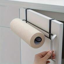 1 Piece Stainless Steel Paper Towel Holder For Under Cabinet Use, Kitchen Paper Towel Holder, Paper Towel Roll Dispenser, Wall Mount Without Drilling - màu đen - Xem 3