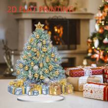 Pintura de diamantes 2D plana para hacer uno mismo, diseño de árbol de Navidad, regalo especial que incluye diamantes de formas únicas, desarrolla la habilidad manual, decoración de pintura de diamantes de la serie atrapasueños, producto de mosaico, decoración de mesita de noche o escritorio, fácil de usar