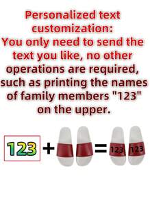 Customized Ladies Slippers, Text/Logo/Signature Personalized, Couple Gift, Suitable For Beach, Party, Hotel, Beauty Salon, Home - Red and White - View 2