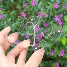 Personalisierte Laser-Gravur Hochzeitsring Box, Liebesring Box, Acryl Ring Box, Herz-förmige Hochzeitsring Box, transparente Verlobungsbox