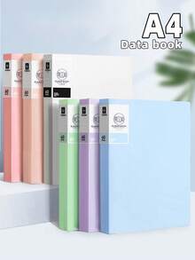 1 pieza Carpeta transparente de documentos, tamaño A4 con capacidad de 20/30/40/60/80/100 páginas, 6 colores disponibles, portafolio de archivos de empresa, organizador de exámenes estudiantiles, portador de suministros de oficina, impermeable y a prueba de suciedad, carpeta de almacenamiento de gran capacidad, tono pastel, portador de partituras, registro de chequeos de embarazo familiar, regalo de regreso a la escuela/graduación, bolsa de documentos comerciales, material de PP, álbum de ilustraciones, portador de certificados de premio