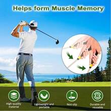 便携式高尔夫握杆训练器和挥杆练习工具 - 轻巧的握杆辅助器，可完美放置手部，改善挥杆节奏和一致性 - 理想的高尔夫配件礼物 - 彩色 - 查看 5