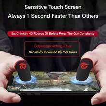 New Breathable Non-Slip Touch Screen Gaming Finger Sleeves, Featuring Interesting Graphic Design And Soft Texture For Enhanced Gaming Experience