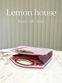 1 件优雅荷叶边闪光手提包，粉色闪亮晚装手拿包，适合女士连衣裙，时尚手拿包，适合婚礼、舞会、派对、正式活动 - 粉色 - 查看 7