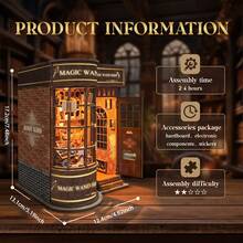 Wand Shop Magic Theme Toys Hand-Assembled Model Splicing Bookend Assembly Toy Model Family And Friends Birthday School Season Halloween Christmas New Year Valentine's Day Easter Gift - 棕色 - 查看 2