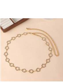 Hollow Butterfly Chain Belt Gold Silver Stylish Women's Accessory Fashion Influencer - Gold - View 1