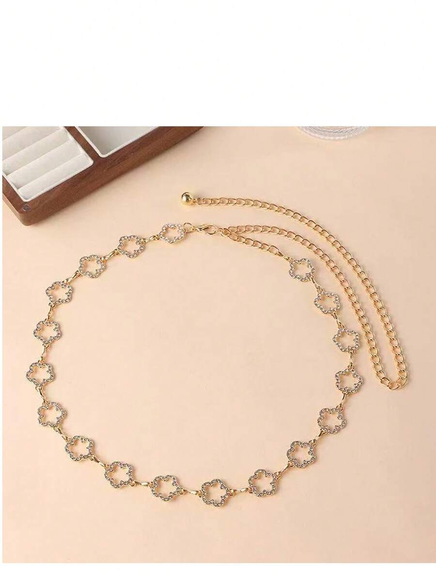 Hollow Butterfly Chain Belt Gold Silver Stylish Women's Accessory Fashion Influencer - Gold - View 1