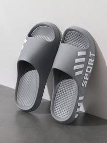 Ciabatte sportive da uomo per esterni di taglia 48-49, ciabatte estive da coppia antiscivolo e resistenti, sandali allargati da spiaggia, ciabatte per dormitorio universitario senza odore - Grigio - Visualizzare 5