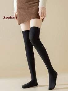 过膝长筒袜 女式过膝长筒袜 靴筒袜 高筒袜 日常穿着、角色扮演、舒适 - 彩色 - 查看 12