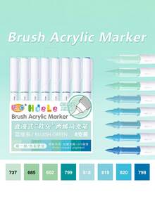 8 支/24 支彩色丙烯彩色马克笔，创意软笔尖设计水彩笔，绘画必备，时尚马克笔套装，适用于不同材质的涂鸦和绘画，学校和艺术用品返校 - 彩色 - 查看 29