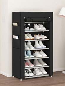 带盖鞋架，5-10 层高鞋架，大容量鞋架，节省空间，适用于衣柜、玄关、宿舍、卧室 - 彩色 - 查看 4