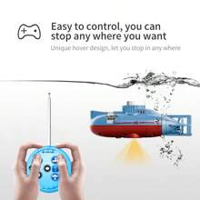 Submarino eléctrico mini a control remoto 2.4G, juguete para jugar en el agua, submarino nuclear de acuario, color accesorio aleatorio, para niños