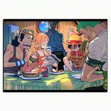 ONE PIECE 1/3/6张日本动漫海报，适合墙面装饰、生日装饰、宿舍、卧室、客厅装饰（不含画框）