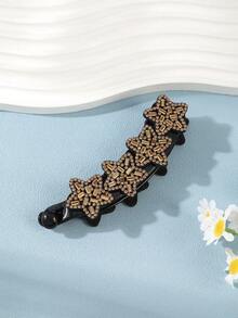 1 件优雅星光水钻发夹、香蕉夹、刘海夹、垂直夹、马尾夹、休闲时尚发饰、爪夹、发夹、发夹、发夹、发夹、学校用品