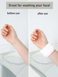 Waschen Sie Gesicht Armband anti-feuchtigkeitsexplosion Make-up Entfernung einfache vielseitige Haarbänder Armband Frauen gebündelt Haarseil gewaschen Armbänder anti-feuchtigkeits Manschetten wasserabsorbierende Handgelenkschützer Waschen Sie Gesicht Talismane