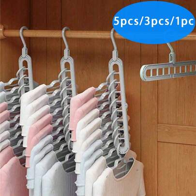 5件/3件/1件/9孔衣架可旋转衣柜衣服堆叠衣架衣柜收纳衣架折叠衣架衣柜衣架收纳架多功能衣柜收纳架适用于居家宿舍装饰节日装饰房间装饰家居装饰卧室装饰连衣裙裤子鞋子牛仔裤靴子裙子春季简约夏季上衣