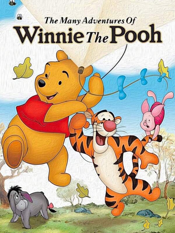 Disney 1 Piece Digital Oil Painting Adult Kit, 40x50cm/15.75x19.68 Inches, Disney Winnie The Pooh DIY Digital Painting Kit Home Wall Art Deco Crafts, Ideal Gift Choice For Birthday, Father's Day, Easter, Mother's Day, Ideal For Family Gatherings, Without Frames