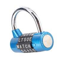 Candado de Combinación de 5 Dígitos Cerradura de Contraseña,  Cerradura de Combinación de 5 Letras Armario de Gimnasio Muy Resistente Cerradura de 5 Dígitos sin Llave para Gimnasio Universitario Caja de Herramientas Armario - Azul - Ver 7