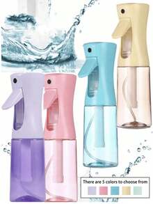 1瓶彩色涂层高压连续喷雾瓶，多色护发保湿包装瓶，酒精消毒连续喷雾器（10.1盎司/100/200/300毫升），粉色透明包装，家用连续喷雾瓶，超细水雾，可重复使用的护发产品，用于清洁卷发，护发工具，可灌装瓶 - 彩色 - 查看 4