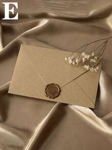 纯色纸质信封，带蜡封贴纸，复古多用途办公信封，婚礼请柬，情书，贺卡，新年朋友礼物，带蜡封的信纸