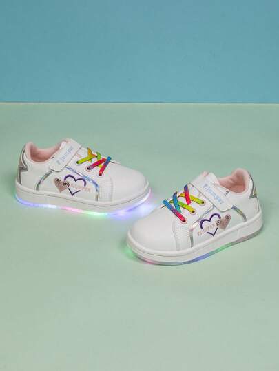 1 Pair Cute Cartoon LED Light-Up Breathable Sports Shoes, Suitable For Boys And Girls - Casual, Shock-Absorbing, All-Season Non-Slip Outdoor Running And Walking Shoes