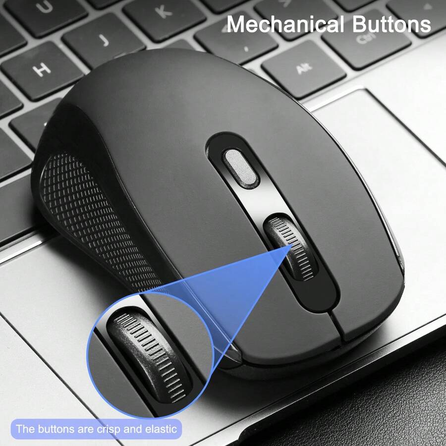 Wireless Mouse, Anti Slip Scroll Wheel, Ergonomic Design, Suitable For Laptops Pc,Chromebook Compatible With MacBook Mouse With Usb Nano Receiver, Wireless Computer Mouse - Multicolor - View 1