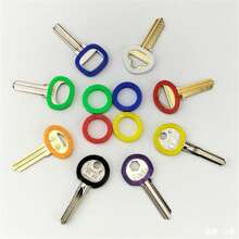 10pcs Key Caps Cover Candy Color Silicone Key Identifier Covers Tags Coding Rings Random Color Car Accessories Bag Charm School