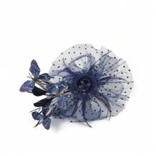 Butterfly Derby Hat - Classic Cocktail Tea Party Headband Hats With Hair Clip, 1920s Fascinators For Women Vintage Bridal Wedding Headpiece, Hair Band, Hair Hoop, Autumn