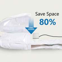 7pcs Vacuum Storage Bags Set With Portable Electric Pump, Suitable For Clothes, Blankets, Quilts, Traveling (1 Large, 3 Medium, 3 Small) - EU C Type Plug(220-240V) - View 5