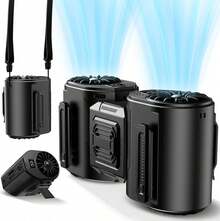 Portable 2-In-1 Dual-Fan Hip And Neck Fan (20,000 RPM) - 5-Speed Turbo Airflow, 10,000 MAh Battery (24-Hour Runtime), USB-C Charging - Outdoor Air Conditioner For Hiking, Camping, And Sports - Convertible Hip Clip And Neckband